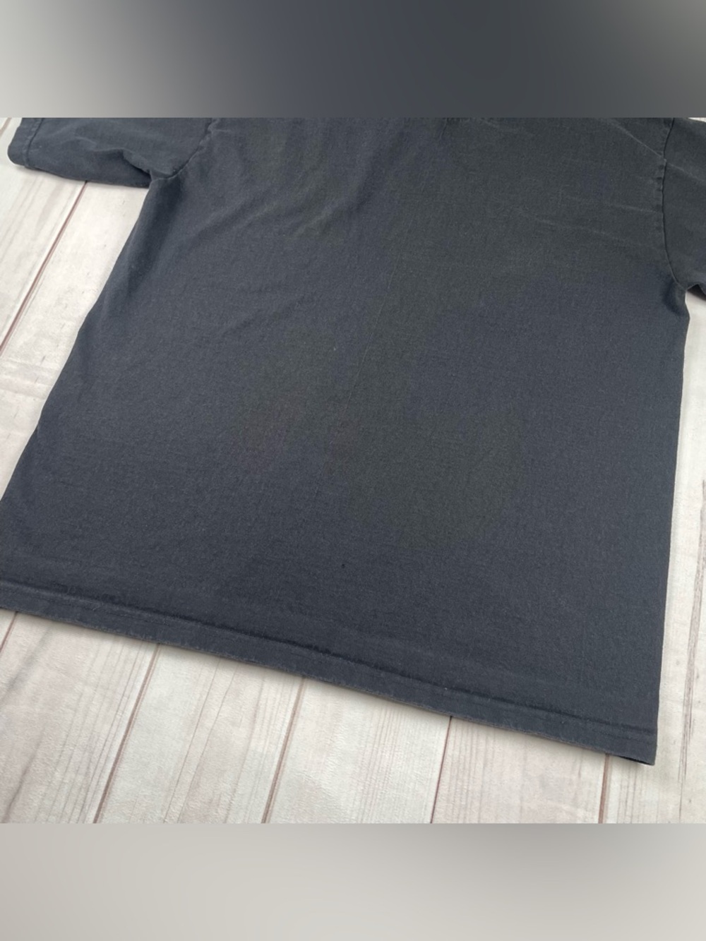Vintage Pro Club T Shirt Mens L Black Crew Blank Tee Heavyweight Made in USA 90s - Picture 3 of 10